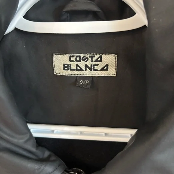 vintage 1990s costa blanca waxy black jacket * accepting offers - Picture 9 of 10